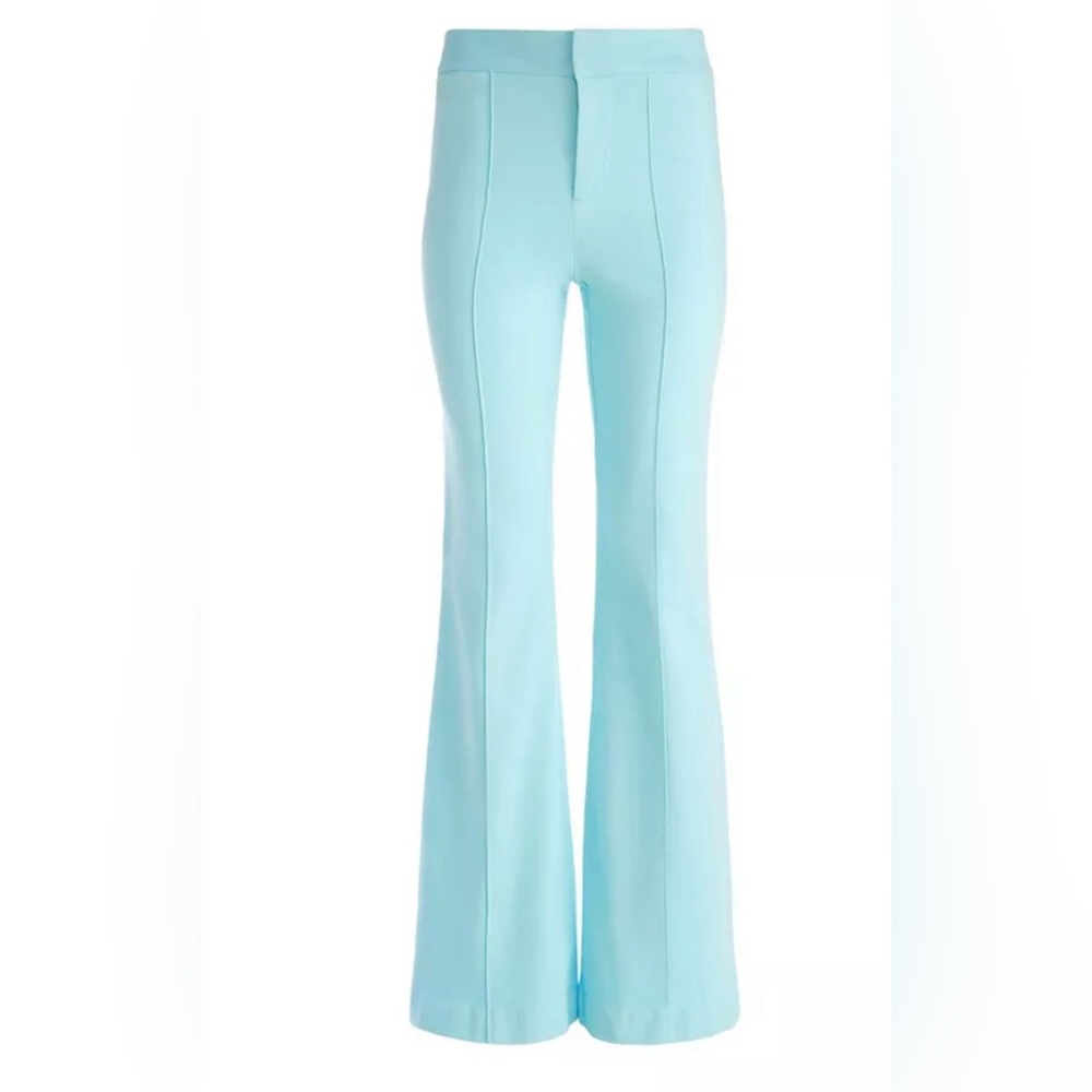 Alice + Olivia Jane High-Rise Mint Flared Trousers